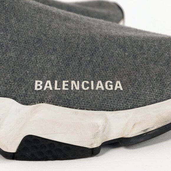 Balenciaga Speed LT Dark Grey New Kine Knit High-Top Sneakers - Picture 7 of 12